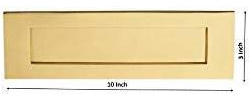 Jiyo.Outdoor Victorian Design Postal Letter Plate in Polished Brass Finish, Mail Slot - 10 x 3