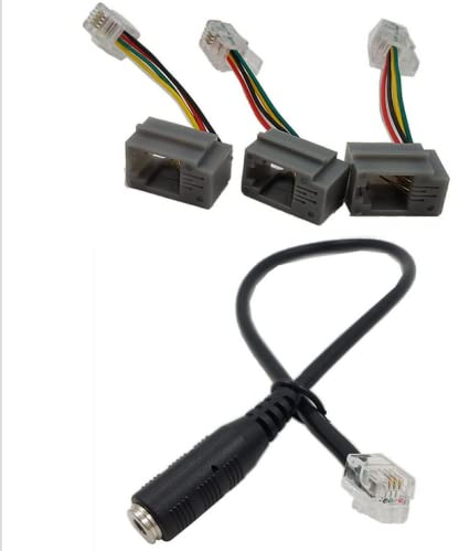 INNOV8 4P4C RJ9/RJ10 to 3.5mm Female Headset Adapter Cable Stereo Converter Telephone Cord for Cisco IP Phones 7931G 7940 7941 7942 Plantronics MX10 Vista Modular