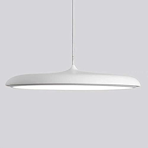 ZHRENXN Candelabro redondo moderno y simple, lámpara colgante LED con atenuación de tres colores, luz colgante empotrada en forma de platillo volante de colores, accesorios de iluminación para restaur