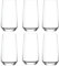 Glasshop Set of 6 Highball Drinking Glasses - 480ml, Contemporary Design for Cocktails, Water, Juice - Dishwasher Safe, Oven and Freezer Compatible
