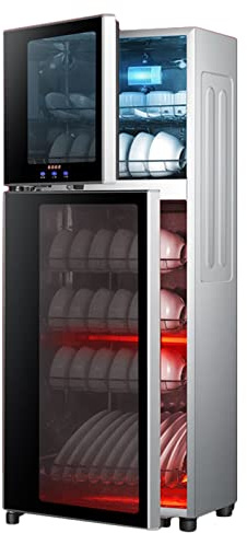 Armoire De Désinfection À Double Porte Armoire De Désinfection Commerciale Capacité De 198L Stérilisation À Haute Température De 125 ℃ Adaptée pour 5 À 15 Personnes
