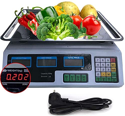 AUGUSE Balance de Cuisine, La Balance électronique de Plate-Forme de Magasin Commercial Industriel Postal de capacité de 40kg pèse au 1g Le Plus Proche (Color : A)