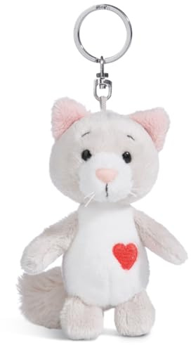 Schlüsselanhänger Love Katze flauschig 10cm Green