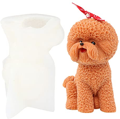 Yunmiao Stampo in Silicone per Barboncino | Lovely Dogs Stampi per Candele Stampi per Sapone,Stampo per Barboncino in Silicone Stampo per Fondente per Barboncino Stampo per Dolci al Cioccolato