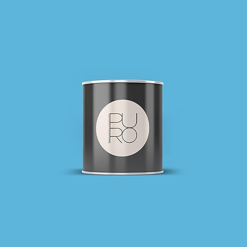 Livingwalls PURO Premium Wandfarbe c3002 - Malerfarbe mit sehr hoher Deckkraft - matte hochwertige Innenfarbe in Blau - 1l