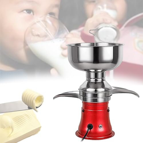 DOZPAL Milk Cream Centrifugal Separator 304 Stainless Steel Electric Cream Separators, 50L/H Output Goat Milk Separator, Milk Skimmer with 5L Bowl Capacity