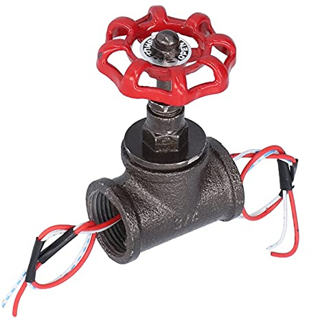Interruptor de Luz Giratorio con Válvula de Parada Industrial Retro de 3/4 Pulgadas, Diseño único con Cable Eléctrico para Lámparas Steampunk, Tubos de Mesa