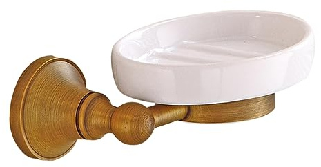 BUGUUYO Jabonera Vintage De Cerámica Soporte para Baño Diseño Elegante Fácil Instalación