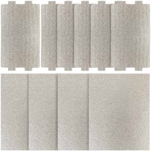 Hoja de placa de mica de horno de microondas de 10 hojas, cubierta de guía de ondas de microondas de 6,5 * 11,7 cm, 15 cm * 12 cm, protector de horno de microondas resistente a la alta temperatura
