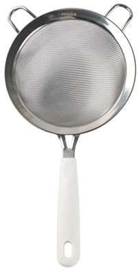 Coladores de malla fina de cocina, de acero inoxidable, coladores de alimentos, colador de metal de mano para harina de arroz y quinua