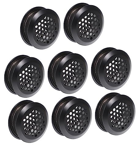 DIYEAH 8piezas Ventilaciones De Acero Inoxidable Redondas Rejillas De Doble Cara Para Armarios Cocinas y Gabinetes Ventilación Para Armarios