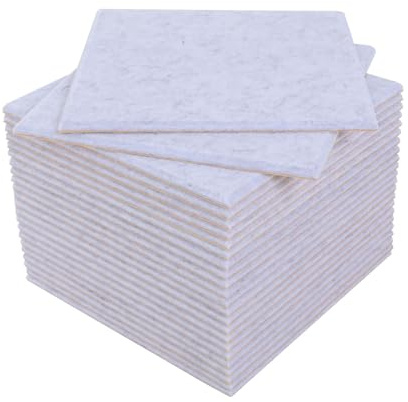 RjcdOPL Akustikpaneel, 24-teilig, 30 x 30 cm, aus Polyester (9 mm, 0,90 NRC), selbstklebend und dekorativ, für Schalldämmung zu Hause, Studio, Spielzimmer oder Kino (grau)