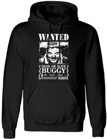 One Piece Unisex Erwachsene Buggy Pull Over Hoodie (XL) (Schwarz)