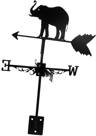 TOYANDONA 1Satz Eisen Wetterfahne Retro Garten Deko Windrichtungsanzeiger Metall Wetterhahn für Dach und Außenbereich Installieren und Langlebig