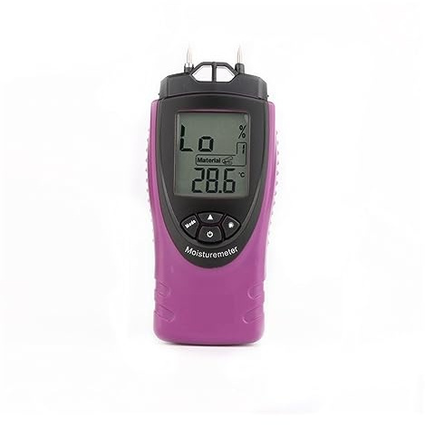Misuratore di umidità Misuratore di umidità del legno 0-54,8% Misuratore di umidità del legno digitale LCD a 2 pin 7 Tester di umidità della temperatura ambiente dei materiali