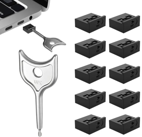Genérico Bloqueador para Puerto USB Ajuste Firme Extraíble con Llave