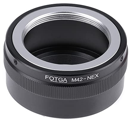 FOTGA Adaptateur M42 pour monture d'objectif Sony Alpha a7 a7S a7R a7II a7SII a7RII A7III A7RIII A7SIII A9 a6500 a6300 a6000 a5100 a5000 a3500 NEX7 NEX6 NEX5 NEX-3 NEX-. 7 K 5 C.