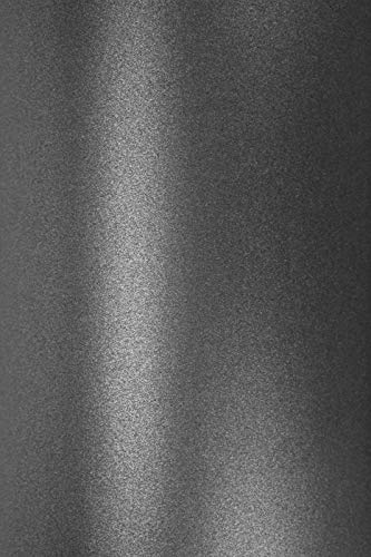 Netuno 10x Perlmutt-Karton Anthrazit-Grau DIN A4 21 x 29,7 cm 250g Majestic Anthracite Effektkarton Perlglanz a4 für Hochzeit Geburtstag Weihnachten Einladungen Visitenkarten