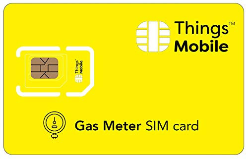 SIM-Karte für GASZÄHLER - Things Mobile - mit weltweiter Netzabdeckung und Mehrfachanbieternetz GSM/2G/3G/4G. Ohne Fixkosten und ohne Verfallsdatum. 10 € Guthaben inklusive