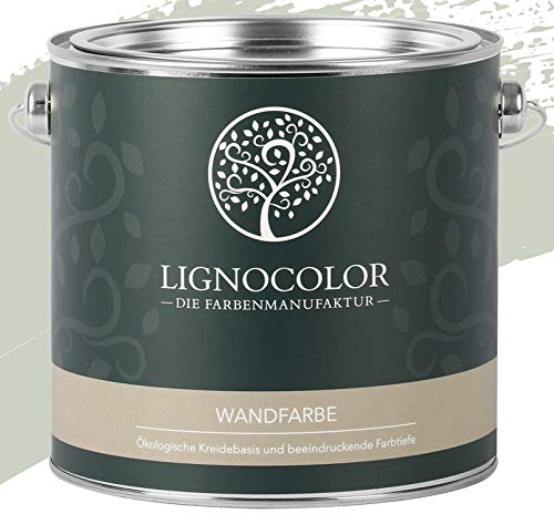 Lignocolor Wandfarbe Innenfarbe Deckenfarbe Kreidefarbe edelmatt 2,5 L (Sage)