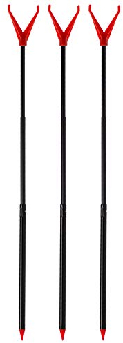 Zite Fishing Teleskop-Rutenhalter Set 30-75cm - 3 STK Rutenständer Angelruten-Halter - V-Rutenauflagen Schnurlauf-Kerbe