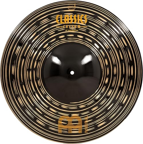 Meinl Cymbals Classics Custom Dark Plato Ride Heavy de 20 pulgadas (50,80cm) Platillos de Batería - Bronce B12, Acabado Oscuro (CC20HDAR)