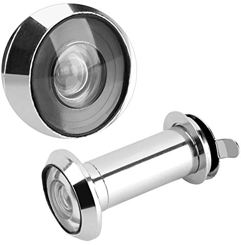 Door Viewer, 14mm Security Hole 220° Wide Angle Door Spyhole for Front Door, 35mm-55mm Doors, Door Peephole Viewer with Privacy Cover