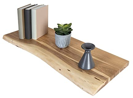 SAM Holzplatte Arya 90x30 cm, Akazie Natur, einseitige Baumkante