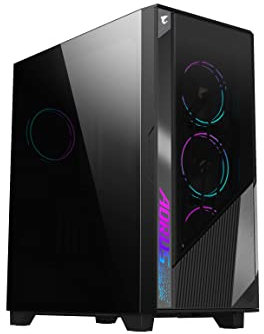 AORUS C500 Glass – Boîtier de Jeu PC Tour Moyen, Verre trempé, USB Type-C, 4 Ventilateurs ARBG Inclus (GB-AC500G St)