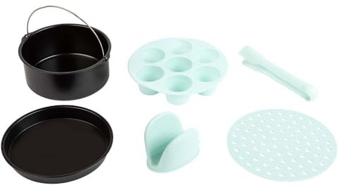 Jata JESA2090 - Accesorios para freidora de aire sin aceite de 4 o más litros. Antiadherentes. 6 piezas. Sin BPA. Fáciles de limpiar