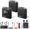Godox Virso M2 Wireless Mikrofon, 2 TX+1 RX+Ladekoffer, 200m(656ft) Reichweite, 17-Stunden-Akku, Noise Cancelling, Drahtloses Lavaliermikrofon für Interviewaufnahmen, Vlogs, Videorekorder