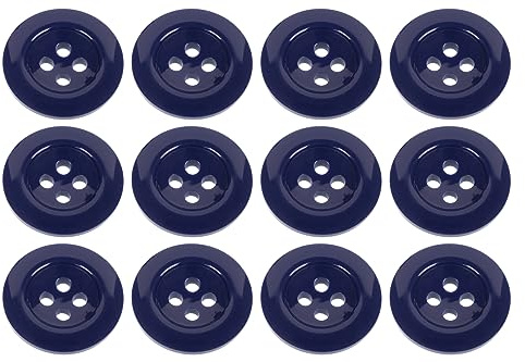 Knöpfe zum Aufnähen, 18 mm, für Hosenträger, Hosen, Hemden, 28 l, Blau, 12 Stück