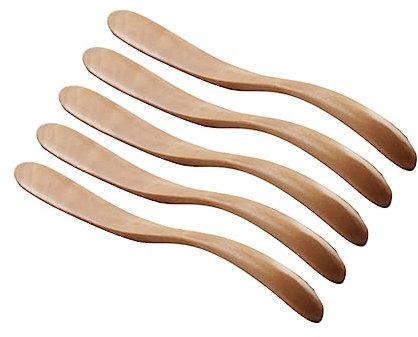 BESTonZON 5stücke Teiliges Holzbuttermesser Natürliche Holzspatel Für Butter Käse Und Creme Einfach Zu Reinigen Verwenden Für Täglichen Gebrauch Der Küche