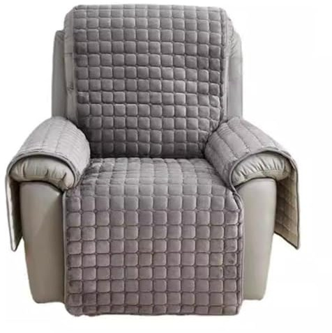 LIANGERMAO Einteiliger Sesselschoner, für relaxsessel, fernsehsessel, mit armlehne, Der Sesselüberwurf ist perfekt Familien! (Grau, Einzelsitz(53*190cm))