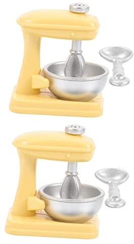 Toyvian Toy Miniature Kitchen 2 Sets Mini Mini Mixer Toy Noodle Mixer Model Mini Mixer Model Dollhouse Stand Mixer Noodle Miniature Kitchen Accessory Toy Child Faucet Abs Self Made Assorted Mixers