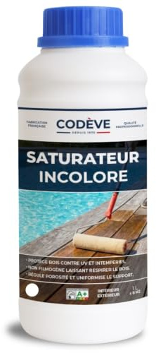 Saturateur Bois Incolore - Codeve Bois - 1L - Intérieur - Incolore Pour Une Protection Durable Ne Masquant Pas Les Veines Du Bois.