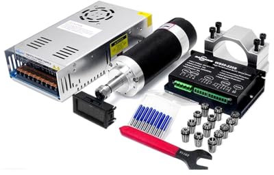 Moteur de broche CNC Kits de broches CNC Kit de moteur sans balais, 600w, 48v DC, for fraiseuse, gravure, perceuse Pour fraiseuse de gravure de routeur CNC (Color : 600w Spindle Kit 2, Size : X)