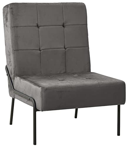 ZEYUAN Relaxstuhl 65x79x87 cm Dunkelgrau Samt, Kinosessel, Ohrensessel, Heimkino Sofa, Schlafsessel, Relax Sessel, Tv Möbel, Seniorensessel