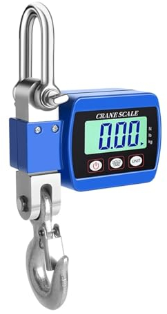 Bilancia digitale per gru Mini bilancia da gru da 500 kg, bilancia da appendere portatile precisa da 0,05 kg, bilancia con gancio in acciaio legato industriale, digitale, resistente, da 500 kg, retroi