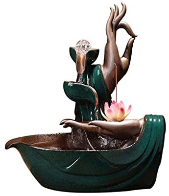 IUBGFTO Decorazione per Interni Fontana da Tavolo a Cascata al bergamotto Fontana da Tavolo Zen Acqua circolante Fontana per Interni Portico Fortunato Caratteristiche dell'Acqua Decorazioni