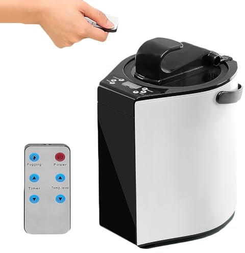 CHANGLKJ Generador De Vapor Portátil para Sauna, Vaporizador De Sauna Doméstico De 3 litros con Pantalla LCD, Temperatura Ajustable De 10 a 60 Minutos Y 9 Niveles, Tanque Interior De Acero Inoxidable