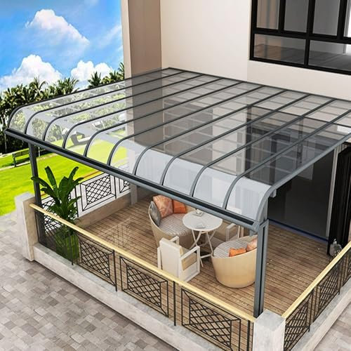 DSEWTEZXI Invernaderos Placas de Policarbonato Transparente, Exterior PC Lámina para Techos, Resistente Lluvia UV para Techos Pérgola, for Jardines Marquesinas(Clear,60x 100cm)