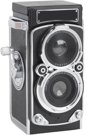 Mini Caméra Numérique Vintage, Appareils Photo Numériques de Style Réflexe Rétro Portables, Lentille Jumelle, Caméra de Vlogging Autofocus 12MP, pour Les Adultes des Adolescents
