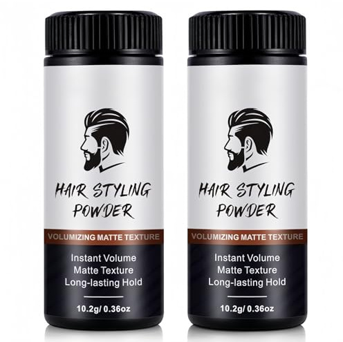 Hair Styling Powder for Men, 2 PCS Hair Texture Powder, Long-lasting Hold, Matte Texture, Mens Hair-Powder, Easy to Apply
