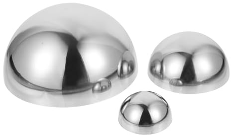 Toyvian Bola Decorativa de Acero Inoxidable Pulido, 3 Piezas