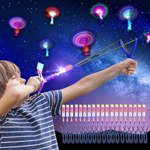 Piucrty Mitgebsel Kindergeburtstag Propeller Leuchtspielzeug Kinder Geburtstags Mitbringsel Led Fliegender Schleuder 20 Stück Gastgeschenke Give Aways Tombola Preise Goodie Bag Pinata Füllung