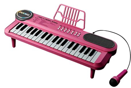 harayaa Kids Piano Keyboard, 37 Keys Electronic Piano Multi-Function Educational Musical Instruments Toy for Birthday, Gifts for Boys Girls Children Beginner Ages 3-12 (Rose Red)