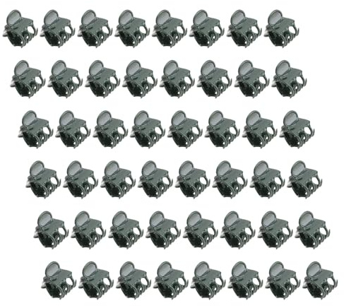 Kisangel 250 Pezzi 250 Clip di Supporto per Piante in Plastica Verde Scuro, Clip per Fiori e Rampicanti, Morsetti per Steli di Orchidee e Piante da Giardino, Resistenti alle Intemperie, per