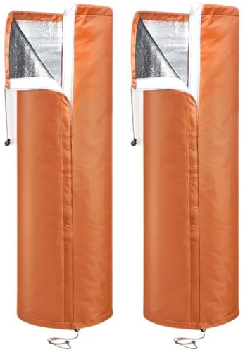 TSMORY Housse de protection double couche anti-gel réutilisable en tissu Oxford auto-adhésif pour agrumes, palmiers, arbres, jardin