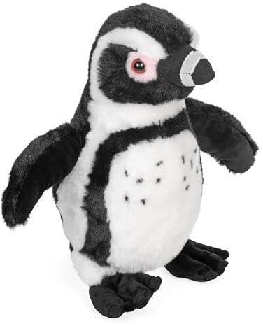 WILD REPUBLIC Cuddlekins Schwarzer Fußpinguin, Stofftier, Baby-Geschenk für Mädchen und Jungen, Kinder Plüschtier, Kuscheltier Für Babys, Spielzeug aus Recyclingmaterial, 30 cm